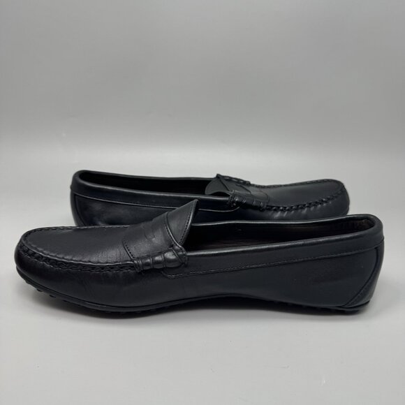 Allen Edmonds Mens Ventura Hwy Loafer Black Leather Moc Driving Shoes Size 11.5D